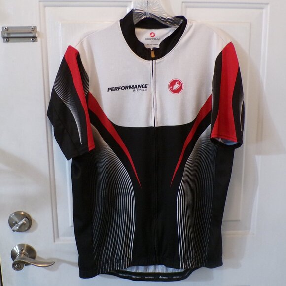 CASTELLI CYCLING PERFORMANCE SHORT SLEEVE FULL ZIPPERED BICYCLE JERSEY - Picture 1 of 7